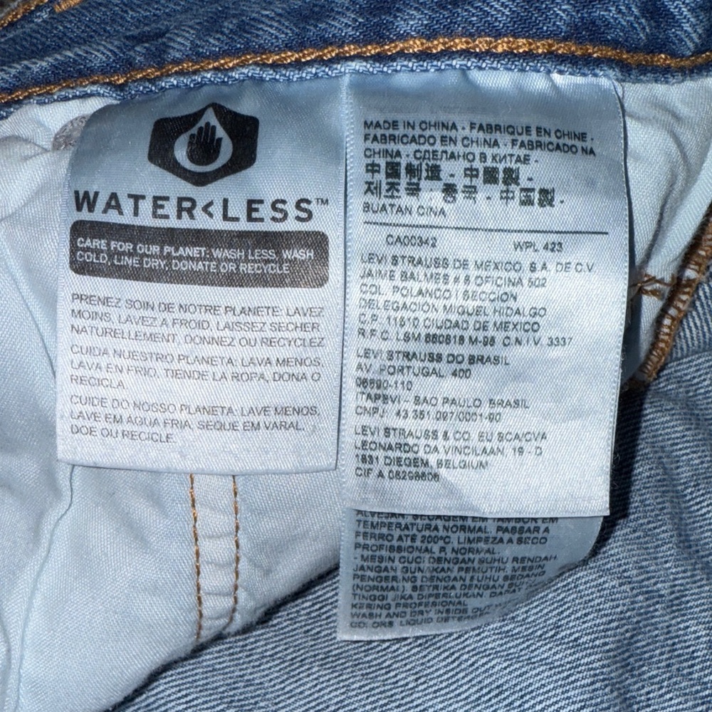 Levi's Light Blue Denim Cutoff Shorts - Picture 5 of 6